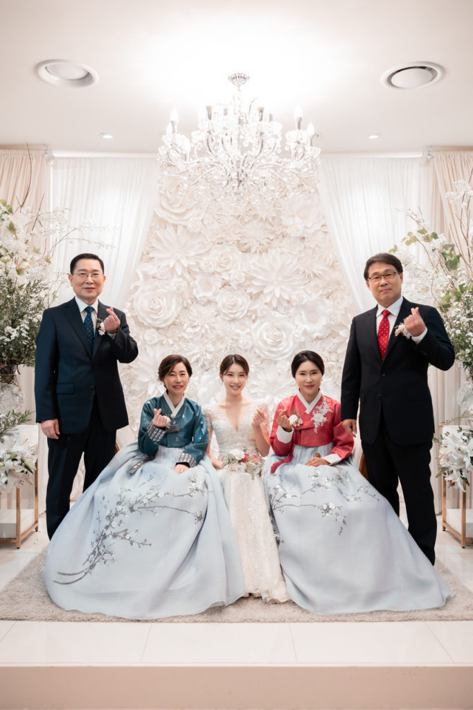 신부대기실 기념촬영